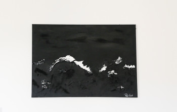Named contemporary work « Plage en noir et blanc », Made by PEGGY CORSANT