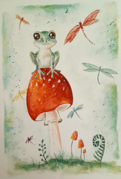 Named contemporary work « Frog chytrid », Made by JULIE BOSVY