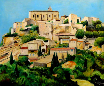 Named contemporary work « Le village de gordes », Made by ANDRé BLANC
