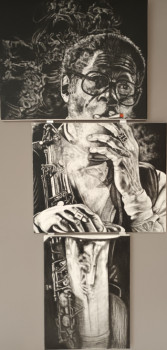 Named contemporary work « Triptyque saxo », Made by MAURICE MOYNE
