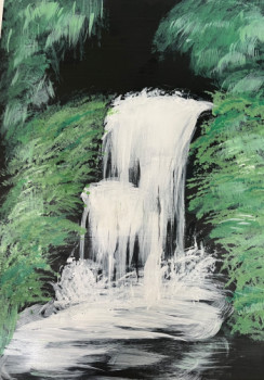 Named contemporary work « Douce cascade », Made by CP