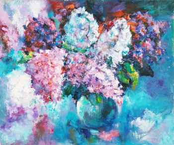 Named contemporary work « Éclat de Fleurs », Made by IRYNA MALYNOVSKA