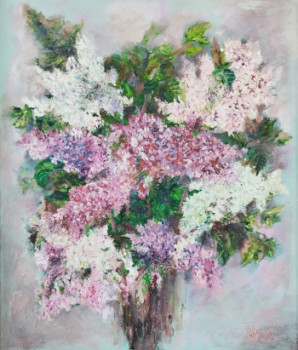 Named contemporary work « Éclat de Lilas », Made by IRYNA MALYNOVSKA