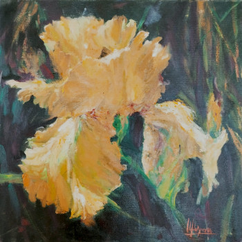 Named contemporary work « Iris Doré », Made by IRYNA MALYNOVSKA