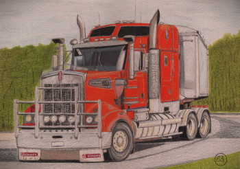 Named contemporary work « Kenworth T908 », Made by PIRDESSINS