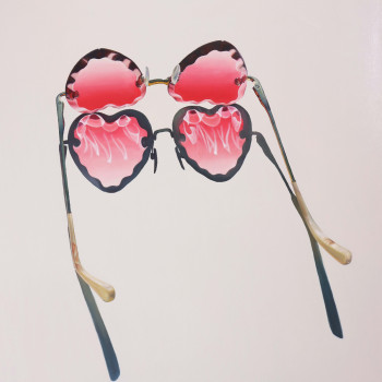 Named contemporary work « Heart Shaped Glasses #3 », Made by ASUPERNOVA STUDIO