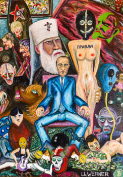 Named contemporary work « Der russische Misanthrop - Wladimir Putin », Made by U.WERNER