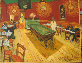 Named contemporary work « Café de nuit, avec Vincent », Made by EMILE-ANDRé LESAGE