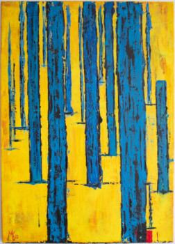 Named contemporary work « Blauer Wald », Made by MARTIN GERLACH