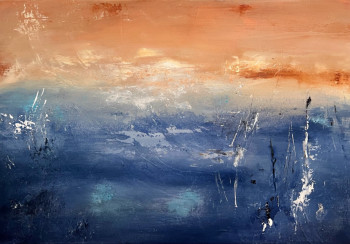 Named contemporary work « Grand Bleu », Made by SANDRINE BELMONT