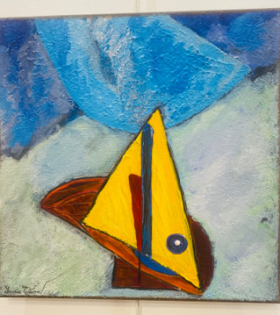 Named contemporary work « Le Requin Jaune », Made by MARIE ESTEPA