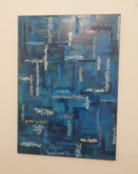 Named contemporary work « Blue art magik », Made by ZYWEK