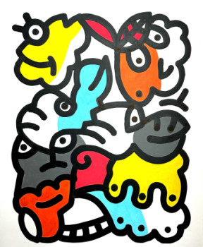 Named contemporary work « ALL TOGETHER », Made by BLOCK513