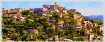 Named contemporary work « gordes », Made by DOMINIQUE DULOT DIGITAL