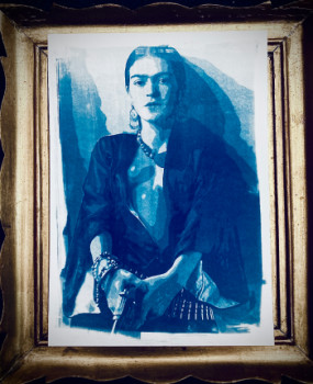 Named contemporary work « Frida blue », Made by KOULEUR BOHèME