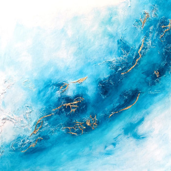 Named contemporary work « Vagues de soie », Made by LINDA FERREIRA