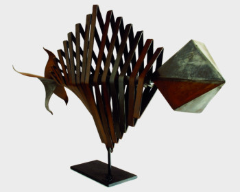 Named contemporary work « Poisson Lunaire », Made by SAB'ART