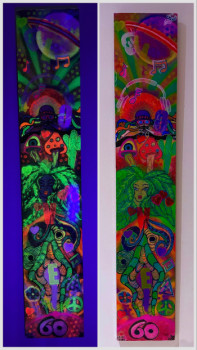 Named contemporary work « Psy4déliK », Made by LE X MONEY