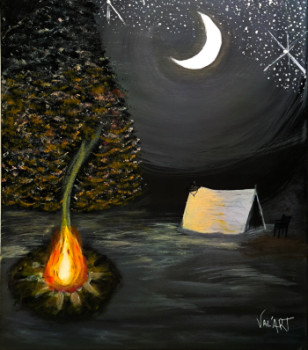 Named contemporary work « Seule », Made by VAL'ART