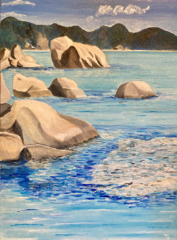 Named contemporary work « Plage de Santa Giulia », Made by MOLIA