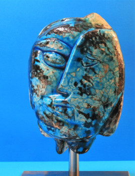 Named contemporary work « Marianne 1. bleu », Made by ISABELLE MOTTE