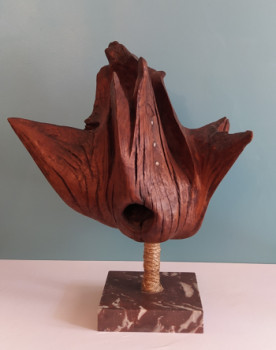 Named contemporary work « LA FLEUR PLEUREUSE », Made by YERBANGA SCULPTURE