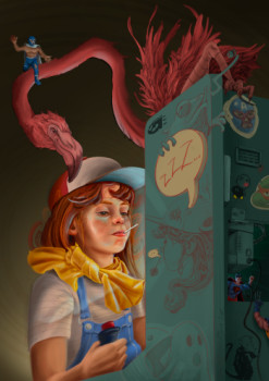 Named contemporary work « One up? », Made by ESTEBAN MB