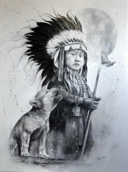 Named contemporary work « SPIRIT », Made by CARINE LAUBER