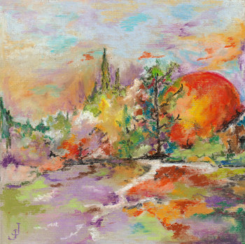 Named contemporary work « Soleil levant », Made by JJOURDAN