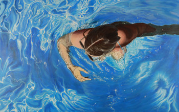 Named contemporary work « Promenade sur Aquatique », Made by ISABELLE HERMIDA