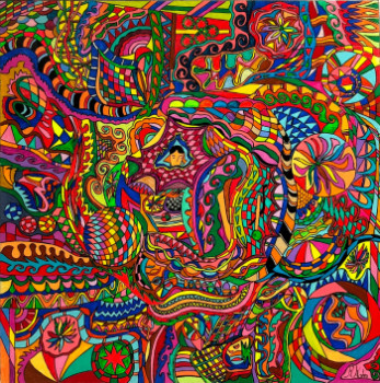 Named contemporary work « DEVINETTE », Made by KOHN ROBERT