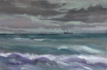 Named contemporary work « Retour de pêche », Made by CORINNE QUIBEL