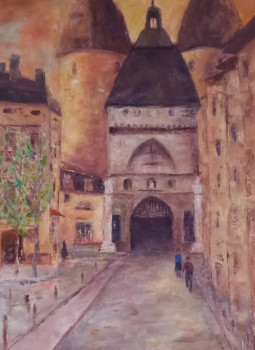 Named contemporary work « Balade en vieille ville à Nancy », Made by BRIGITTE PERNOT