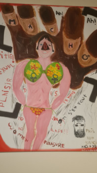 Named contemporary work « Rapemummy », Made by HYPE