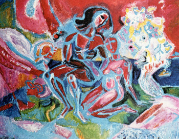 Named contemporary work « Enfants du Ciel », Made by LOUIS CAILLAUD D'ANGERS