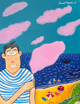 Named contemporary work « La barbe à papa », Made by FRANCK THOMAS