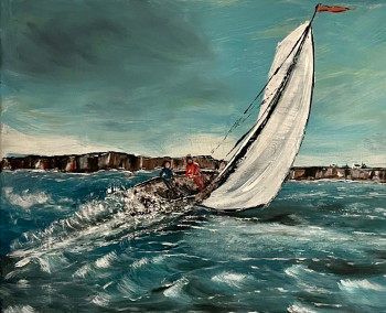 Named contemporary work « Sous le vent », Made by VALéRIE NOUAT