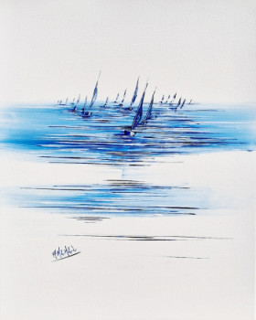 Named contemporary work « Droit devant », Made by RACHEL