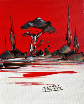 Named contemporary work « Les Trois cyprès », Made by RACHEL