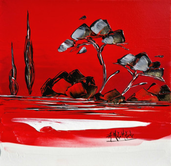 Named contemporary work « Les deux Pins Parasols », Made by RACHEL