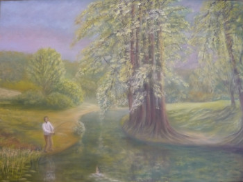 Named contemporary work « "Brumes sur un coin de pèche.." », Made by MARC DANCRE