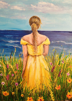 Named contemporary work « Promenade », Made by ALLAVENA