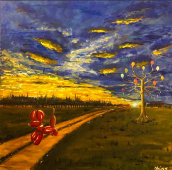 Named contemporary work « The great escape », Made by OBINO