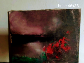 Named contemporary work « Les fleurs rouges », Made by BONVARLET