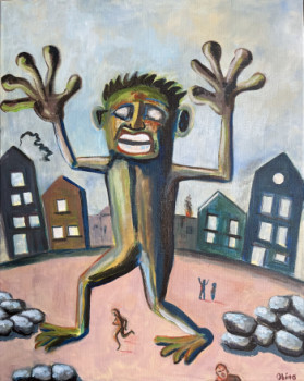 Named contemporary work « The Golem », Made by OBINO