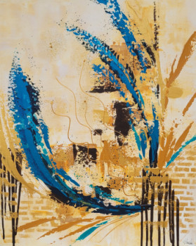 Named contemporary work « Courage to change », Made by PAOLA (PEINTURESBYPAOLA)