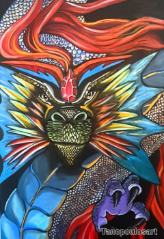 Named contemporary work « Dragon », Made by TANOPOULOSART