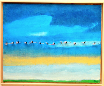 Named contemporary work « Les Flamants », Made by JEAN-FRANçOIS LESENFANS