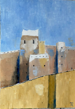 Named contemporary work « Huile sur papier 10 », Made by MOLIA