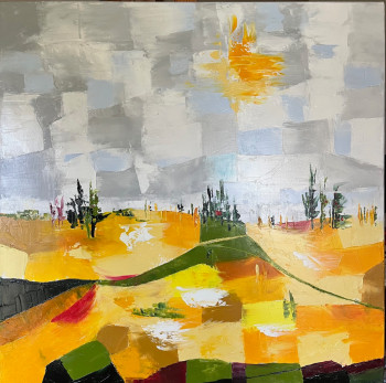 Named contemporary work « EVASION, ESPACE, SOLEIL », Made by JEAN PIERRE SALLE